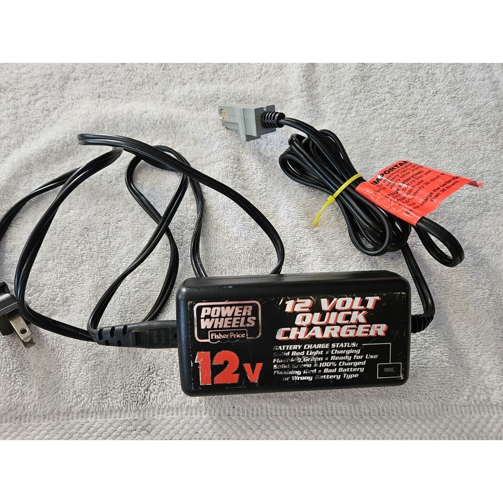 Genuine Fisher Price Power Wheels 12 Volt Quick Charger - Model 00801-1429